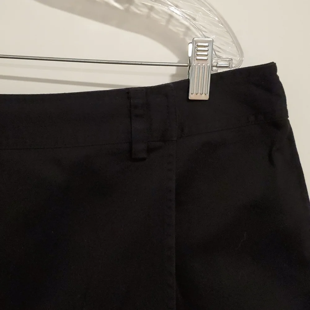 Rafaella Black skort front zipper hook closure flap sz. 16